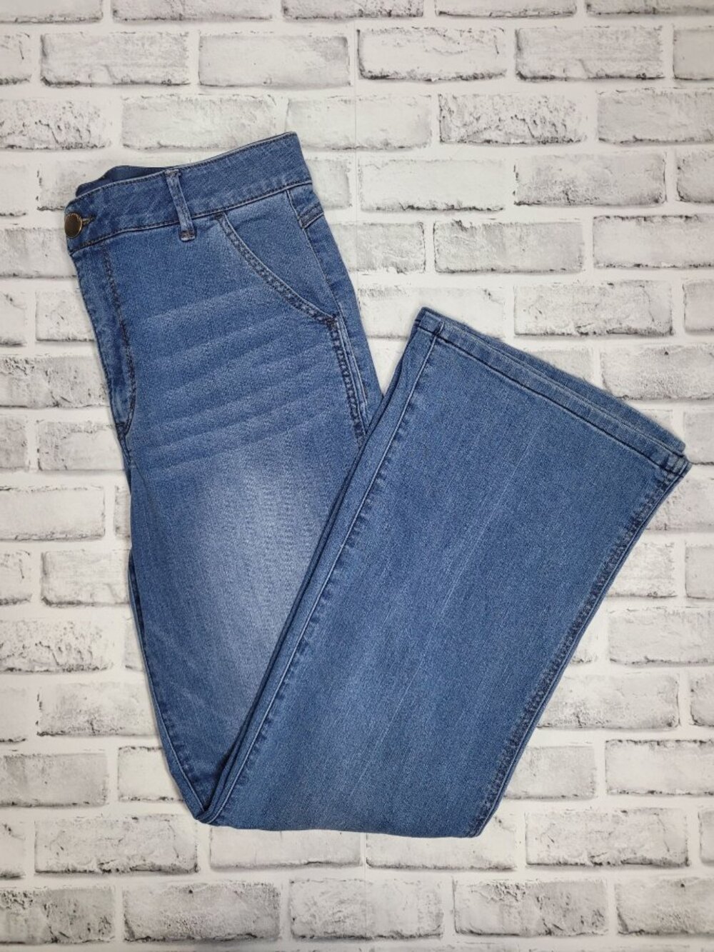 Democracy Ab-Solution High Waist Tummy Control Boot Cut Flare Medium Wash Sz 16